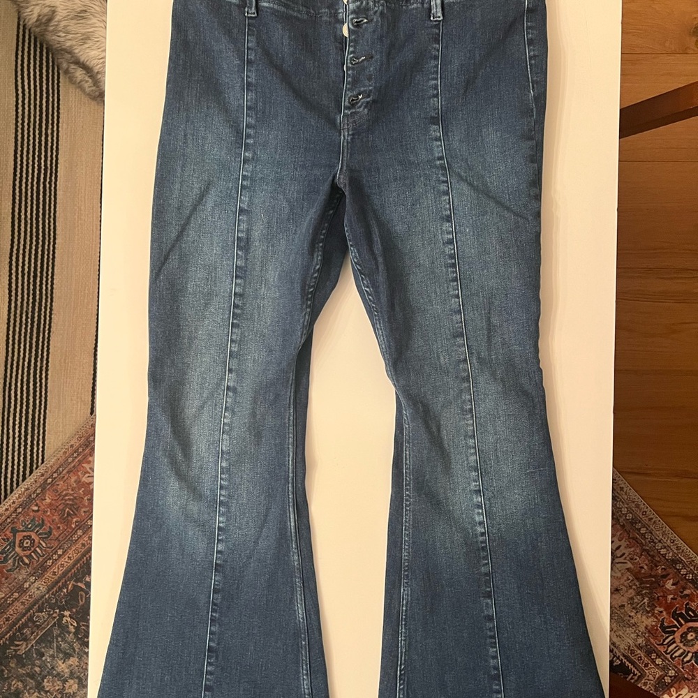 We The Free Women's Blue Flare Jeans